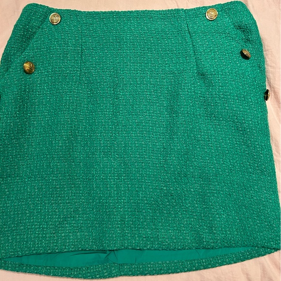 SHEIN Skirts Shein Curve Ladies Tweed Mini Skirt Green Xl Poshmark